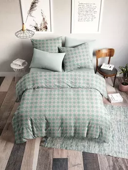 Постельное белье iv84254 (поплин) 2 спальный с Евро простынёй