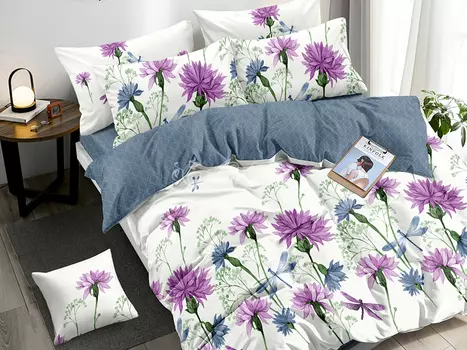 Постельное белье iv85474 (поплин) 2 спальный с Евро простынёй