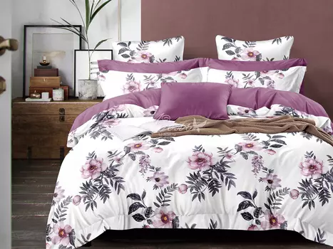 Постельное белье iv87181 (сатин) 2 спальный с Евро простынёй