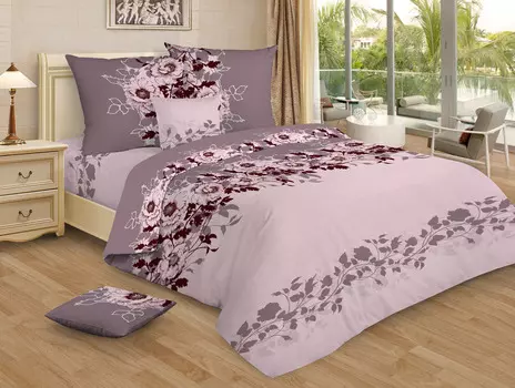 Постельное белье Ovonavi-1473 розовый (бязь) 2 спальный с Евро простынёй