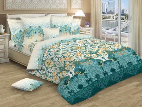 Постельное белье Ovonavi-1810 (поплин) Евро-1