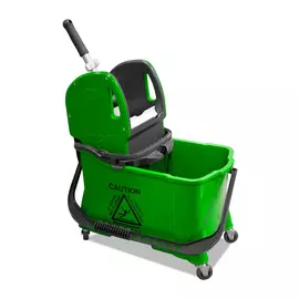 Ведро с отжимом, 24 л, на колесах, отжим IT-0491, вертикальный, пластик зеленый