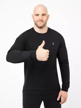 Джемпер с круглым воротом чёрного цвета