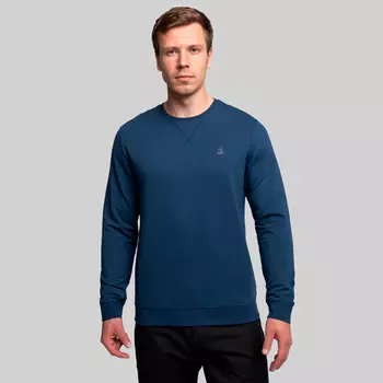 Джемпер с круглым воротом цвета синего денима