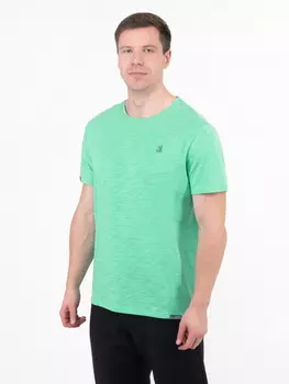 Мужская футболка «Великоросс» мятного цвета круглый ворот