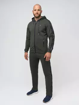 Спортивный костюм «Мастер» цвета хаки. Лёгкий футер.
