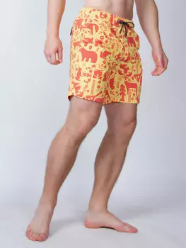Винтажные пляжные шорты «Жаркое лето»