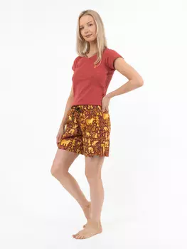 Женские пляжные шорты «Праздничный лес»