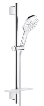 Душевой гарнитур GROHE Rainshower SmartActive 130, 3 вида струй, белая луна (26577LS0)