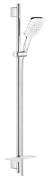 Душевой гарнитур GROHE Rainshower SmartActive 130 Cube, 3 вида струй, белая луна (26587LS0)