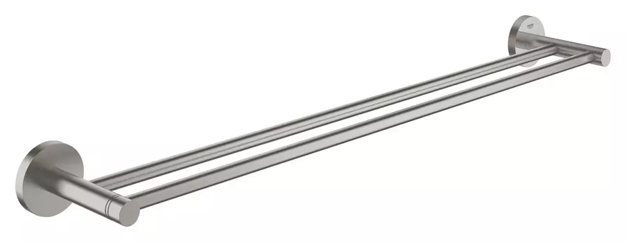 Двойной держатель для полотенца GROHE Essentials, 600 мм, суперсталь (40802DC1)