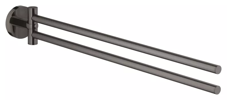Двойной держатель для полотенца GROHE Essentials, тёмный графит глянец (40371A01)