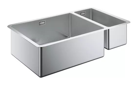 Мойка GROHE из нержавеющей стали, 1,5 чаши, основная чаша слева, монтаж под столешницу, K700U 80-S 76/45 1.5 (31575SD0)