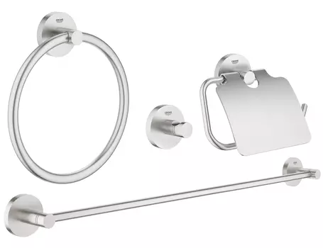 Набор аксессуаров GROHE Essentials (4 предмета), суперсталь (40776DC1)