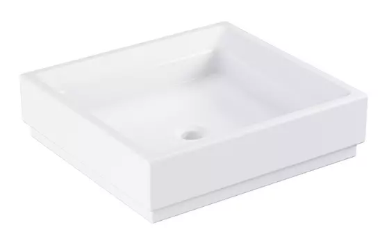 Раковина GROHE Cube Ceramic, свободностоящая, без перелива 50 см, альпин-белый (3948100H)