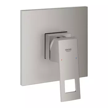 Смеситель для душа GROHE Eurocube однорычажный, квадратная розетка, суперсталь (24061DC0)