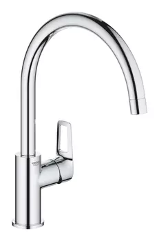 Смеситель для кухни GROHE BauLoop с высоким C-образным изливом, хром (31232001)