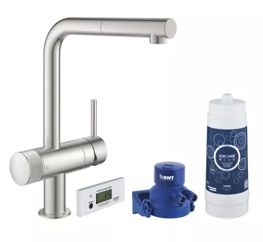 Смеситель для кухни GROHE Blue Pure Minta, суперсталь (30382DC0)