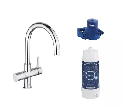 Смеситель для кухни GROHE Blue Pure с функцией фильтрации, хром (119711)