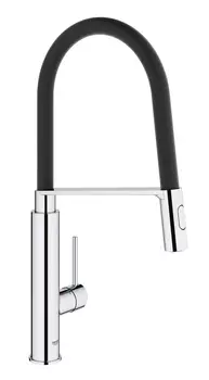 Смеситель для кухни GROHE Concetto с профессиональной лейкой, хром/черный (31491000)