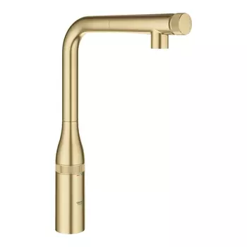 Смеситель для кухни GROHE Essence SmartControl с выдвижным L-образным изливом, холодный рассвет матовый (31615GN0)
