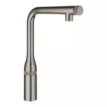 Смеситель для кухни GROHE Essence SmartControl с выдвижным L-образным изливом, темный графит матовый (31615AL0)