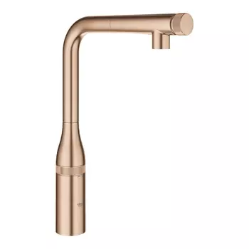 Смеситель для кухни GROHE Essence SmartControl с выдвижным L-образным изливом, теплый рассвет, матовый (31615DL0)