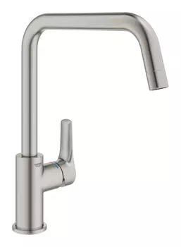 Смеситель для кухни GROHE Eurosmart 2021, U-образный высокий излив, суперсталь (30567DC0)