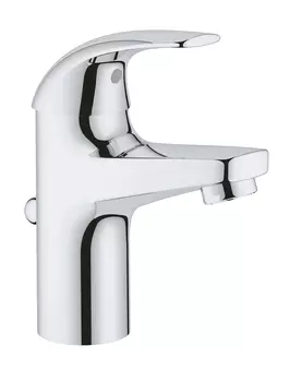 Смеситель для раковины GROHE BauCurve однорычажный DN 15, с донным клапаном, хром (32805000)