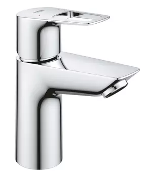 Смеситель для раковины GROHE BauLoop с ограничителем температуры и нажимным донным клапаном, размер S, хром (23878001)