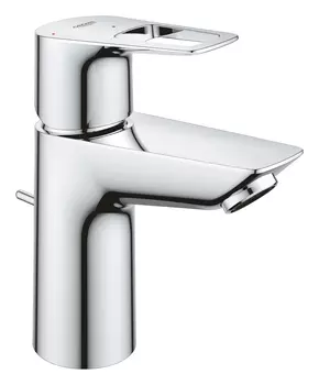 Смеситель для раковины GROHE BauLoop с рычажным донным клапаном, размер S, хром (22054001)