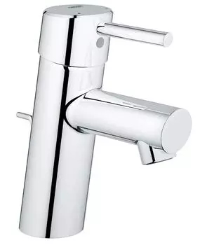 Смеситель для раковины GROHE Concetto с донным клапаном, низкий излив, хром (32204001)