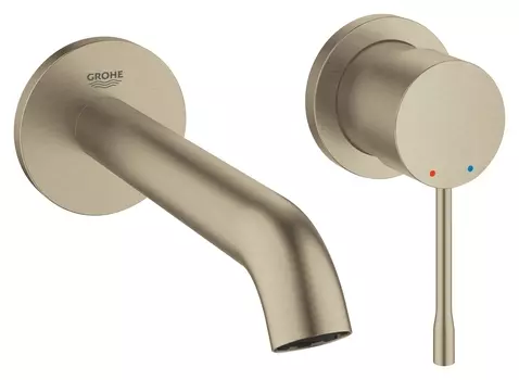 Смеситель для раковины GROHE Essence на два отверстия M-Size, никель матовый (19408EN1)