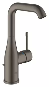 Смеситель для раковины GROHE Essence New с донным клапаном, L-Size, темный графит матовый (32628AL1)