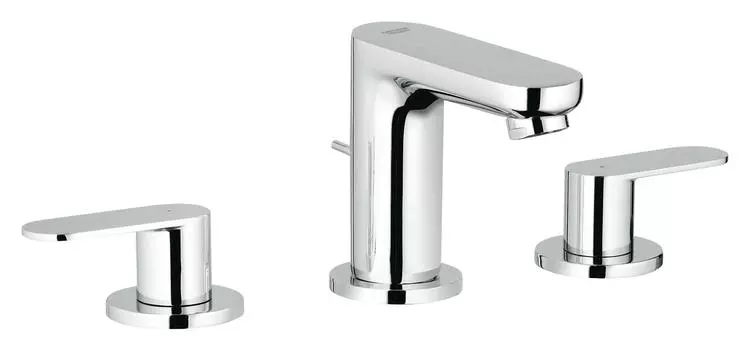 Смеситель для раковины GROHE Eurosmart Cosmopolitan на 3 отверстия с донным клапаном, хром (20187000)