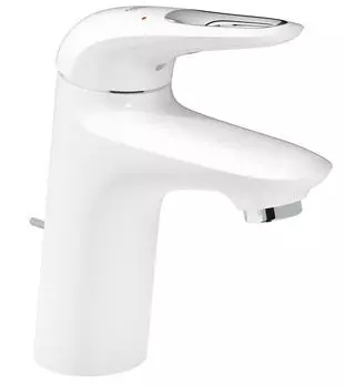 Смеситель для раковины GROHE Eurostyle new с донным клапаном, белая луна (33558LS3)