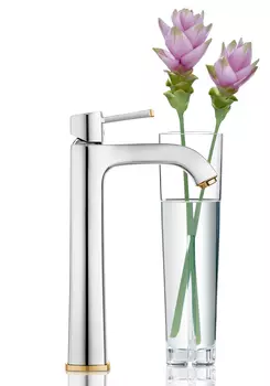 Смеситель для раковины GROHE Grandera, свободностоящий, хром/золото (23313IG0)