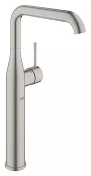 Смеситель для свободностоящей раковины GROHE Essence New, U-излив, суперсталь (32901DC1)