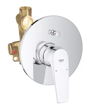 Смеситель для ванны GROHE BauFlow для скрытого монтажа, хром (29113000)