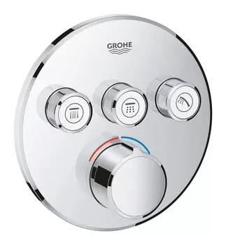 Смеситель GROHE Grohtherm SmartControl на 3 выхода, внешняя монтажная часть, хром (29146000)