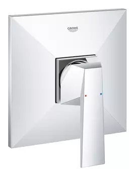 Смеситель однорычажный для душа GROHE Allure Brilliant, квадратная розетка, хром (24071000)