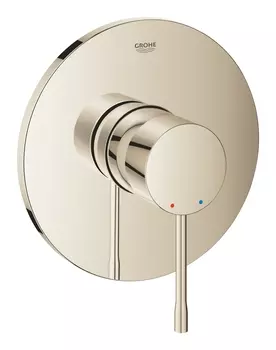 Смеситель однорычажный для душа GROHE Essence, круглая розетка, никель глянец (24057BE1)