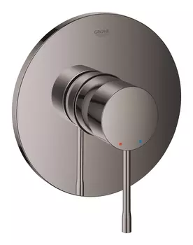 Смеситель однорычажный для душа GROHE Essence, круглая розетка, темный графит глянец (24057A01)