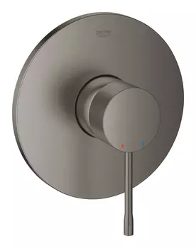 Смеситель однорычажный для душа GROHE Essence, круглая розетка, темный графит матовый (24057AL1)
