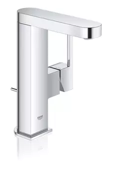 Смеситель однорычажный для раковины GROHE Plus со сливным гарнитуром, поворотный излив, M-Size, 5,7 л/мин (23871003)