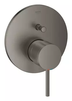 Смеситель однорычажный для ванны GROHE Atrio New, круглая розетка, темный графит матовый (24066AL3)
