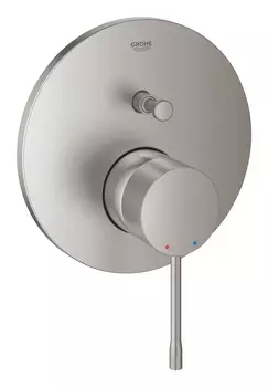 Смеситель однорычажный для ванны GROHE Essence, круглая розетка, суперсталь (24058DC1)