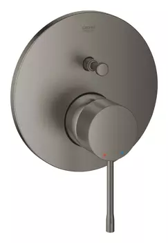 Смеситель однорычажный для ванны GROHE Essence, круглая розетка, темный графит матовый (24058AL1)