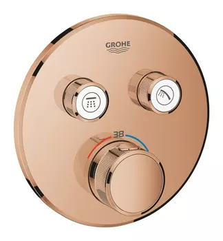 Внешняя часть термостатического смесителя для душа GROHE Grohtherm SmartControl, теплый закат, глянец (29119DA0)