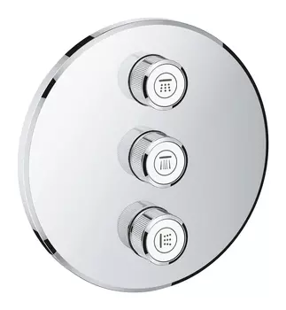 Внешняя часть вентиля GROHE Grohtherm SmartControl, на 3 выхода, хром (29122000)